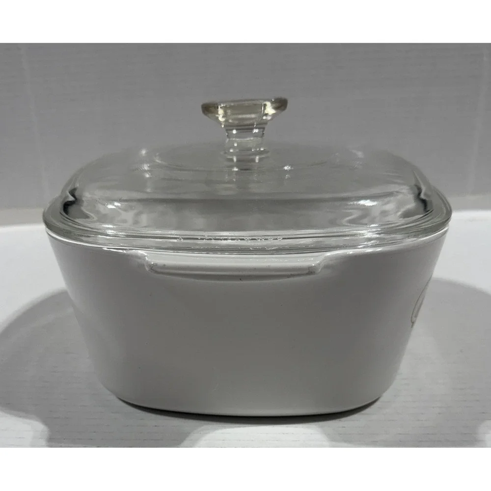 CORNING WARE A-3-B - Vintage Wildflower 3 Quart Casserole Dish + Pyrex Lid - MCM